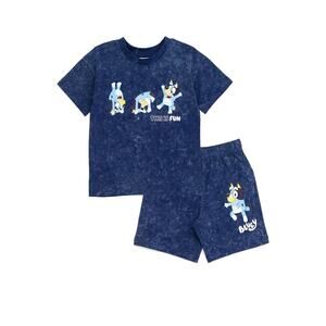 Boys Bluey Bingo Vintage  Short Sleeve Tshirt Outfit size 7/8